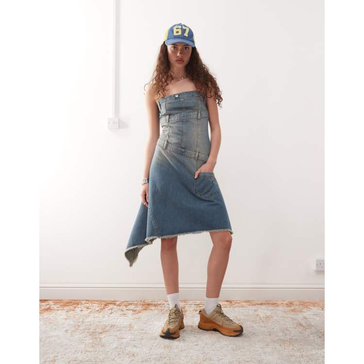 denim dress iconic Collusion - - Women - Cotton - 0 US Red carpet offering both comfort and Color:tea rose shantung EliteBloom Evening Dress Women's grin_au_new_arrivals_august_2026