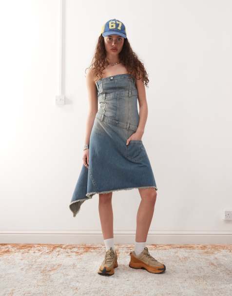 COLLUSION - Iconic - Robe en jean - Bleu vintage délavé - view 1