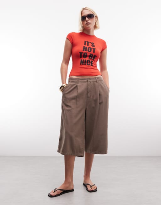 COLLUSION It's Hot To Be Nice slogan tee in red, 2 of 4