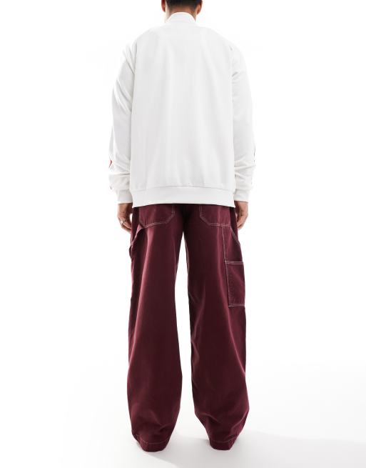 COLLUSION - Jeans larghi bordeaux, 2 di 5