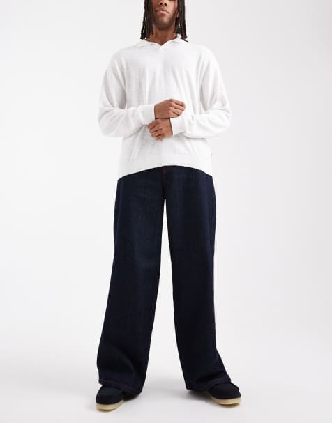 COLLUSION - Jeans met halfhoge taille en wijde pijpen in spoeling - view 1