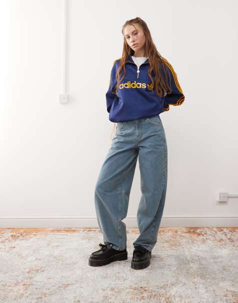 COLLUSION - Jeans met ronde wijde pijpen in mid-wash - view 1