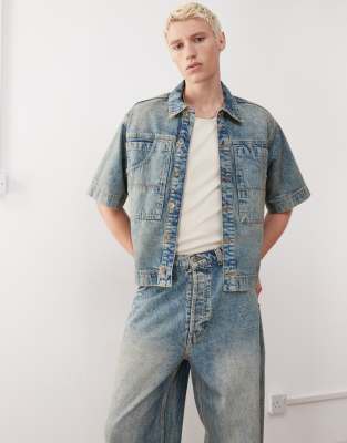 COLLUSION – Jeanshemd in Vintage-Waschung