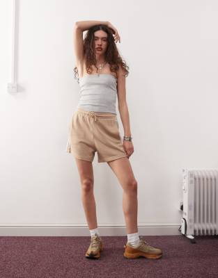 Collusion Jersey Ribbed Bandeau Top In Gray
