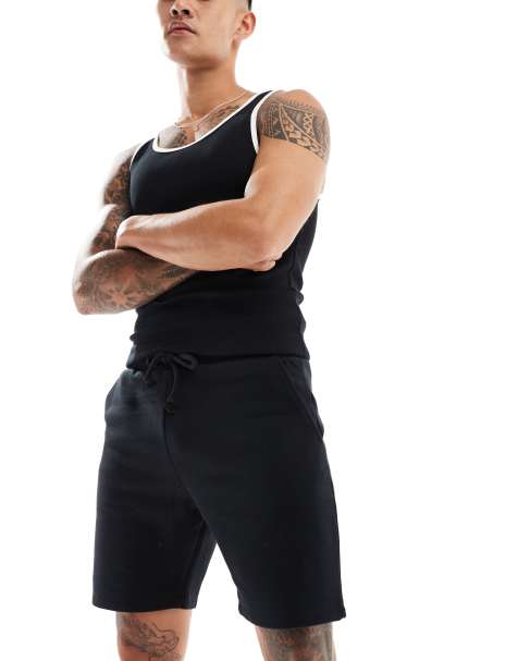 COLLUSION - Jersey short in zwart - view 1