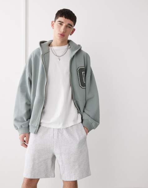 COLLUSION jersey shorts in grey marl  - view 1