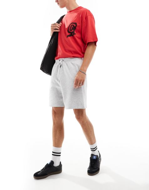 COLLUSION – Jersey-Shorts in meliertem Grau - view 1