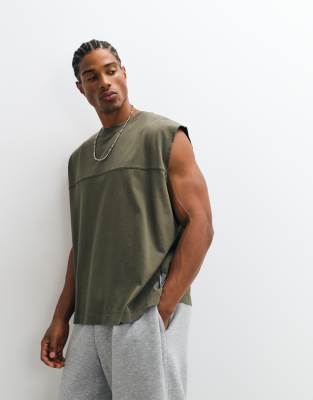 Collusion Jersey Tank Top In Green