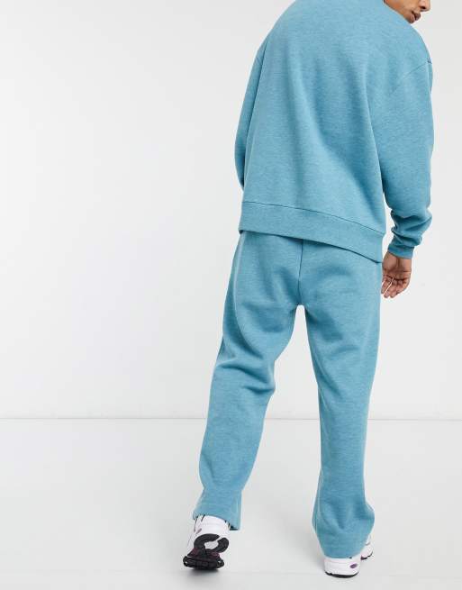 Survêtements | Unisex Jogger Oversize À Imprimé (ensemble) Bleu Bleu |  Collusion Homme · Selaledunyasi