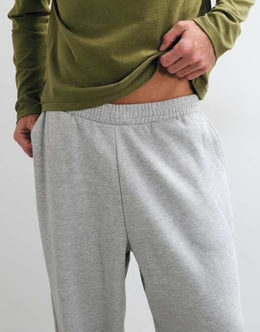 COLLUSION jogger oversize pesante a gamba comoda grigio, 5 di 5