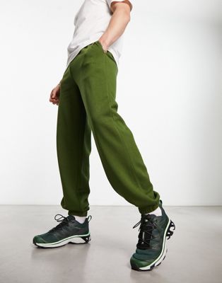 COLLUSION jogger with embroidered logo in dark green - ASOS Price Checker