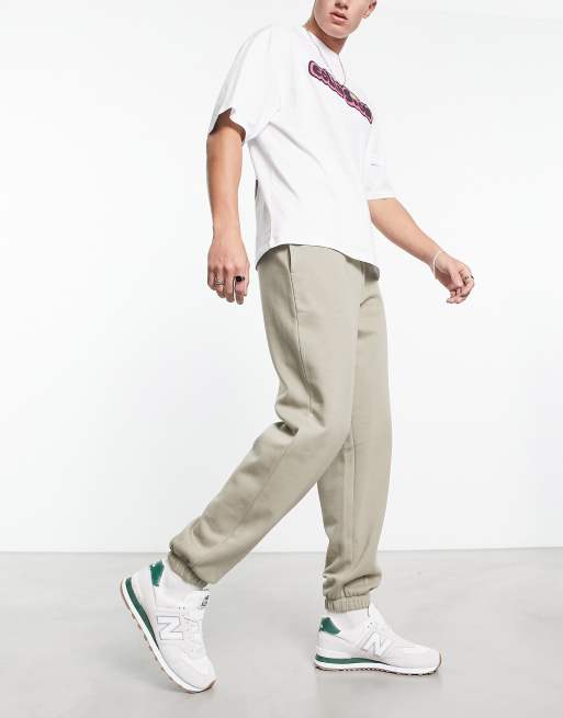 COLLUSION jogger with embroidered logo in khaki, 3 of 4