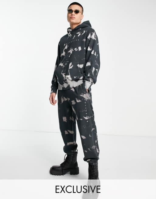 COLLUSION joggers in black tie dye with embroidered logo co ord ASOS