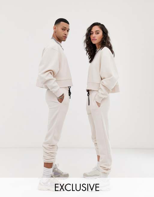COLLUSION - Felpa corta unisex e joggers in coordinato, 3 di 3