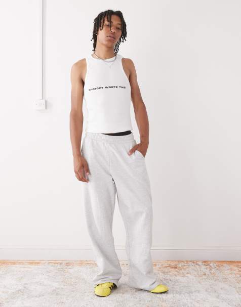 COLLUSION Relaxed skate joggers in grey marl 