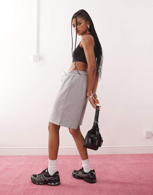 COLLUSION - Joggingshort in gemêleerd grijs, 4 van 5