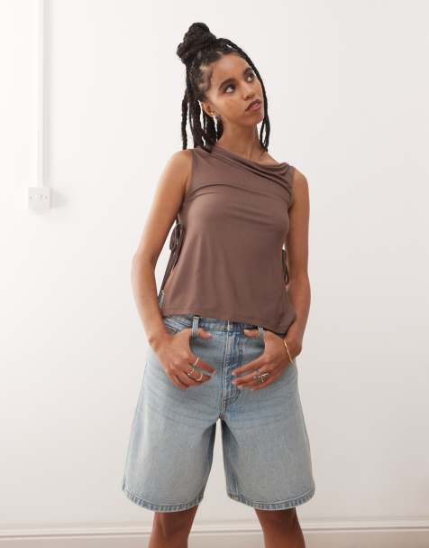 COLLUSION - Jorts ampi in denim lavaggio vintage - view 1