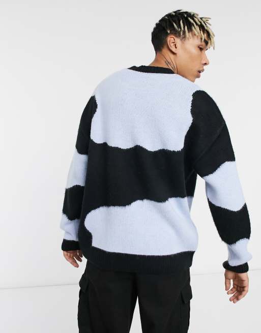 COLLUSION jumper in blue and black ASOS