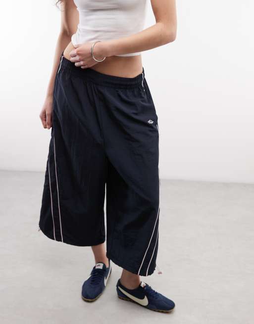 COLLUSION jupe-culotte ample et longue en nylon marine, 2 de 5