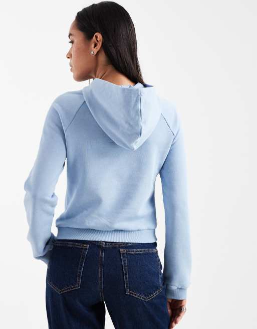 COLLUSION – Kapuzenpullover in Blau mit I HEART-Grafikprint, 2 von 4