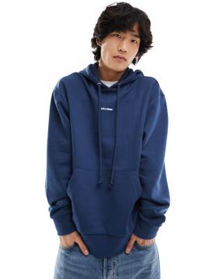 Collusion – Kapuzenpullover in Marineblau mit mittigem Logo