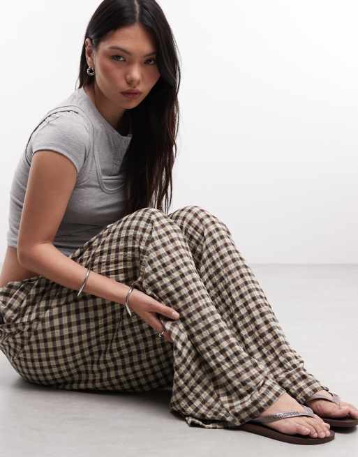 COLLUSION – Karierte Hose in Neutral mit XL-Ballonschnitt, 2 von 5