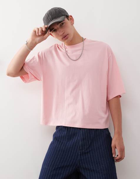 COLLUSION – Kastig und weit geschnittenes T-Shirt in Rosa - view 1