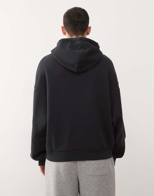COLLUSION – Kastiger Kapuzenpullover mit Kordelzug und Logoapplikation, 3 von 5