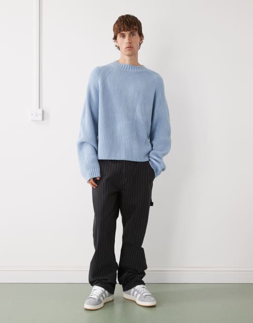 COLLUSION – Kastiger Strickpullover in Blau, 2 von 5