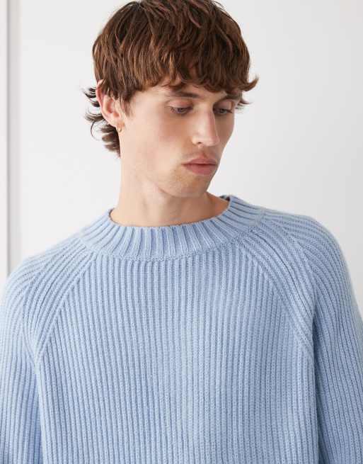 COLLUSION – Kastiger Strickpullover in Blau, 5 von 5