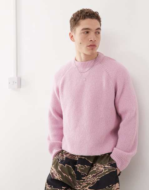 COLLUSION – Kastiger Strickpullover in Rosa mit Rundhalsausschnitt - view 1
