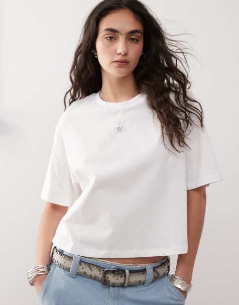 COLLUSION – Kastiges T-Shirt in Weiß - view 1