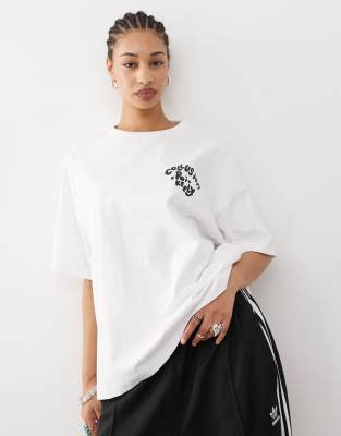 Collusion Keely & Poi Printed Tee-white
