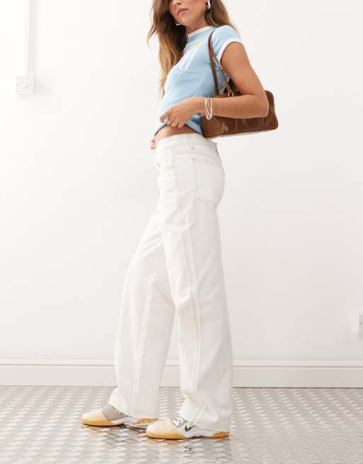 COLLUSION Khai mid rise dad jeans in ecru