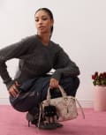 [Collusion] COLLUSION knit button up cropped cardi in grey L Grey