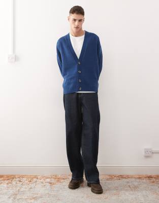 Collusion Knit Cardigan In Blue