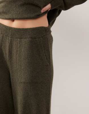 Collusion Knit Oversized Sweatpants In Green