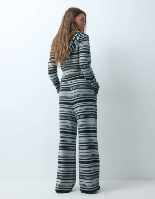 COLLUSION knit stripe sweatpants in black stripe - part of a set, 4 of 5