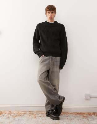 Collusion Knit Sweater In Black