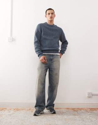 Collusion Knit Sweater In Blue