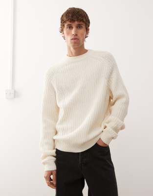 Collusion Knit Sweater In Neutral