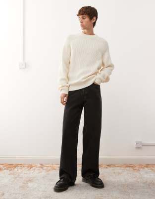 Collusion Knit Sweater In Neutral
