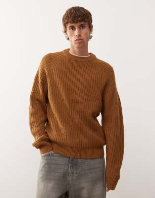 Collusion Knit Sweater In Brown