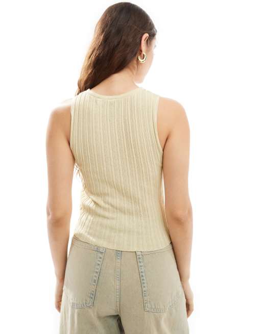 COLLUSION knit vest in yellow, 2 of 4