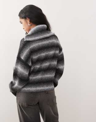 COLLUSION knit zip up striped cardigan | ASOS