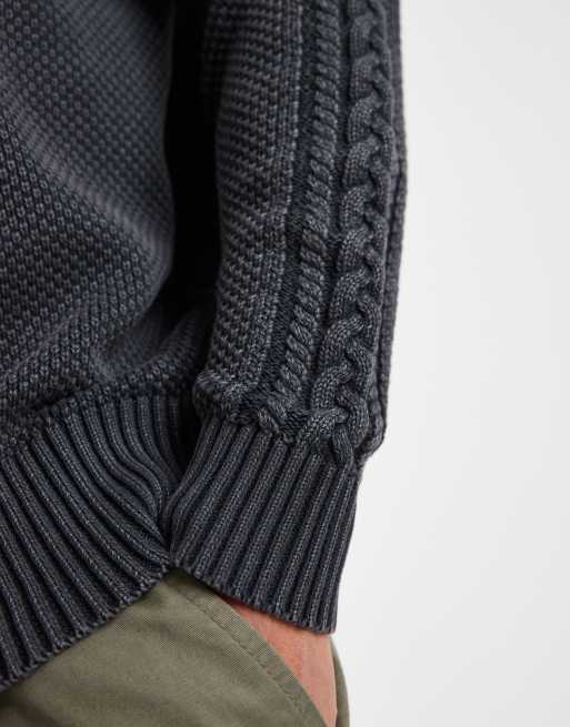 COLLUSION knitted crew neck jumper in grey, 5 of 5
