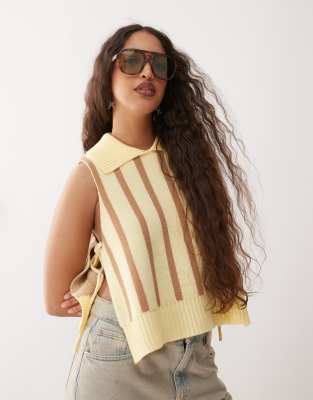 Collared Neck Denim Vest main image 0