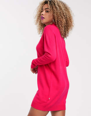 pink knitted jumper dress