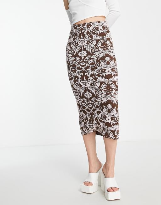 COLLUSION knitted skirt in jacquard | ASOS