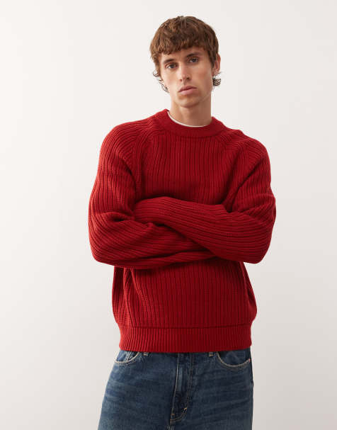 COLLUSION knitted sweat in red - view 1